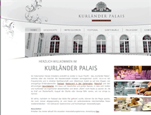 Tablet Screenshot of kurlaender-palais.com